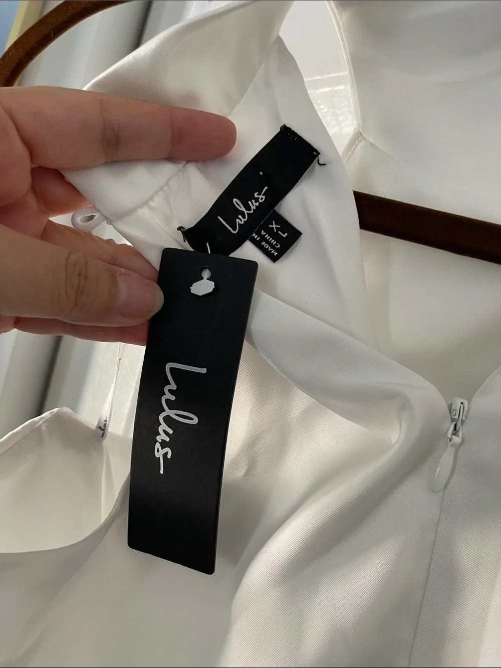 Lulu's Elegant White Sleeveless Dress